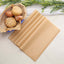 50-Pack Wax Paper Basket Liners Square Design Natural Brown - Perfect for Sandwiches and Food Wrapping 12" 40GSM
