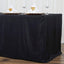 Fitted Polyester 96"x30" Rectangle Tablecloth Black - Durable and Easy to Maintain Table Cover