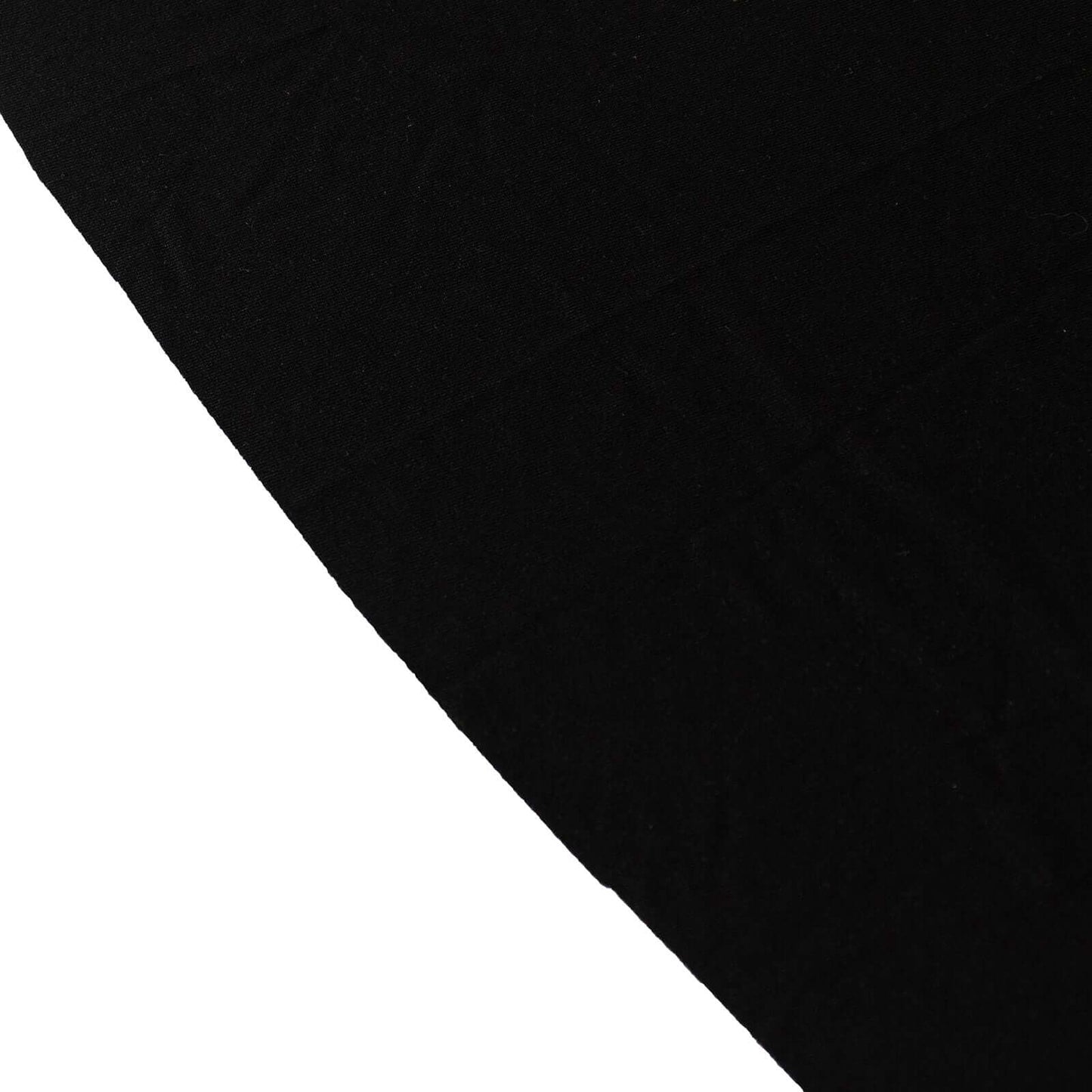 Spandex Round 6ft Table Skirt Black with Wavy Skirt-Like Effect Stylish Table Cover