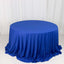 Scuba Round 132" Tablecloth Royal Blue - Wrinkle Free & Stain Resistant Seamless Table Cover