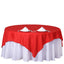 Polyester 70"x70" Table Overlay Square Tablecloth Red - Wrinkle-Resistant & Durable Table Cover
