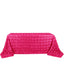 Satin 90"x132" Rectangle Tablecloth Fuchsia - Grandiose 3D Rosette Seamless Table Cover