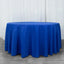 Premium Polyester 120" Round Tablecloth Royal Blue - Seamless 220GSM Wrinkle-Resistant Table Cover