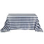 Satin 90"x156" Rectangle Tablecloth Black/White - Stripe Design with Seamless Finish Table Cover