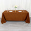 Polyester 72"x120" Rectangle Tablecloth Cinnamon Brown - Durable and Stylish Table Cover