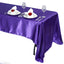 Satin Rectangular 60"x126" Tablecloth Purple - Smooth and Lustrous Table Cover