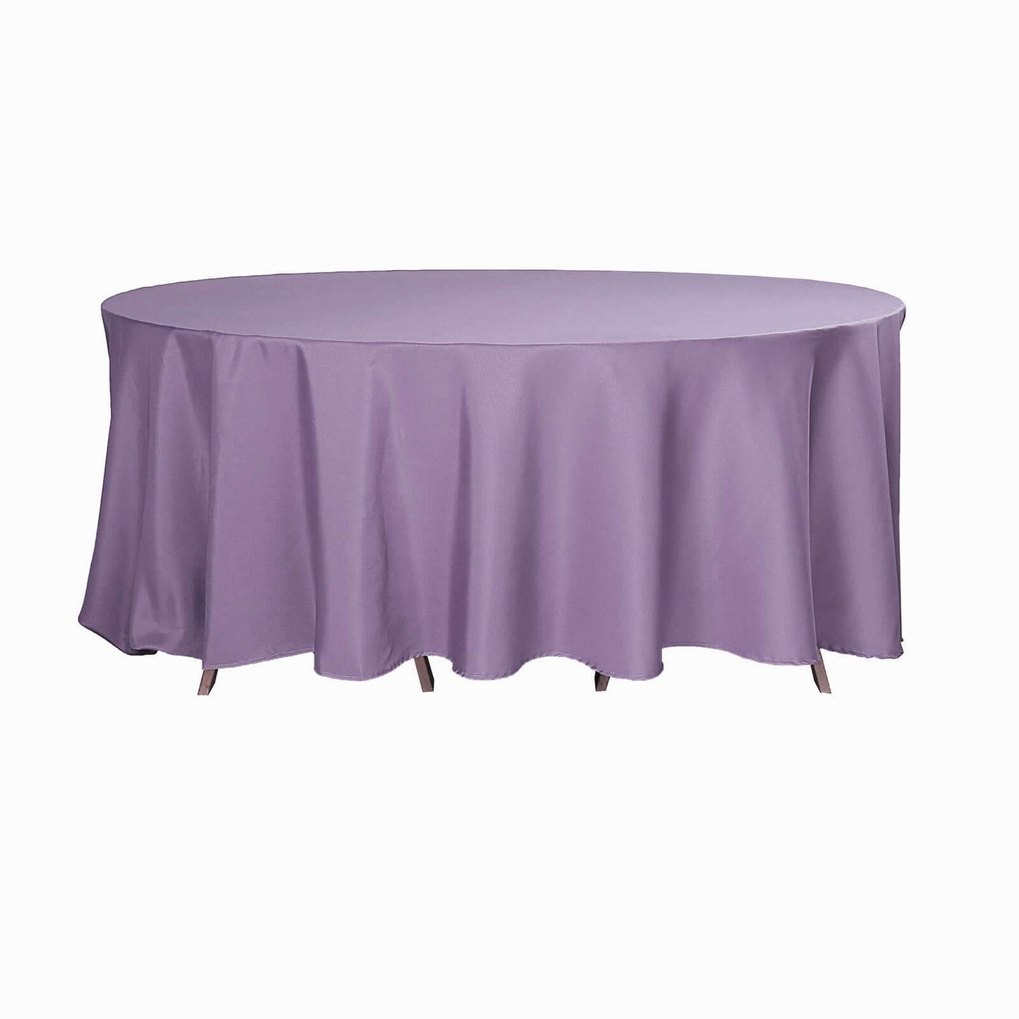 Polyester 120" Round Tablecloth Violet Amethyst - Seamless Wrinkle-Resistant Table Cover