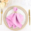 5 Pack Polyester 17"x17" Napkins Pink - Durable & Wrinkle Resistant Dinner Napkins