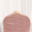 Crinkle Crushed Taffeta Chair Cover for Banquet Chairs Dusty Rose - Reusable Slipcover