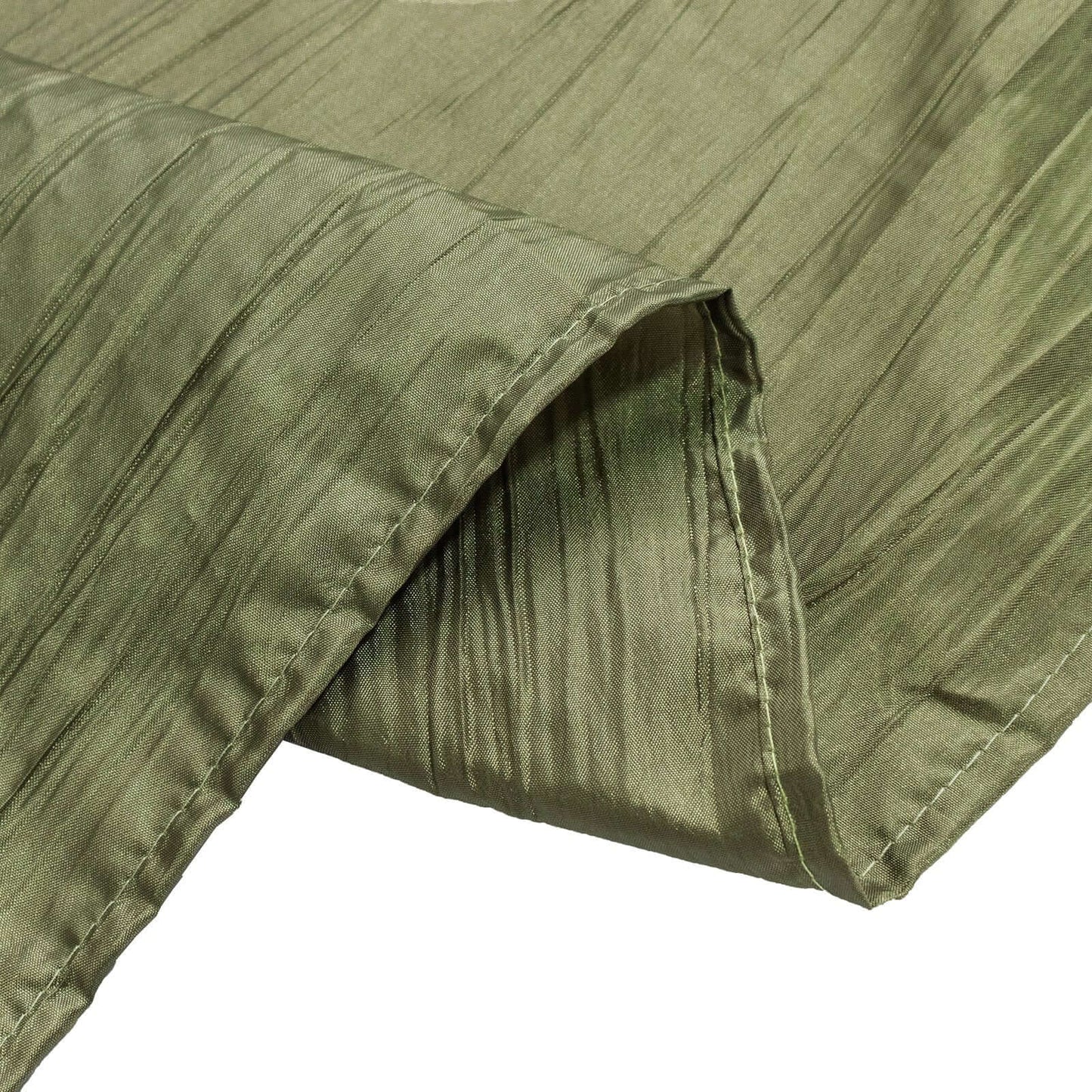 Taffeta 90"x156" Rectangle Tablecloth Dusty Sage Green - Accordion Crinkle Seamless Table Cover
