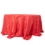 Taffeta 132" Round Tablecloth Red - Seamless Accordion Crinkle Table Cover