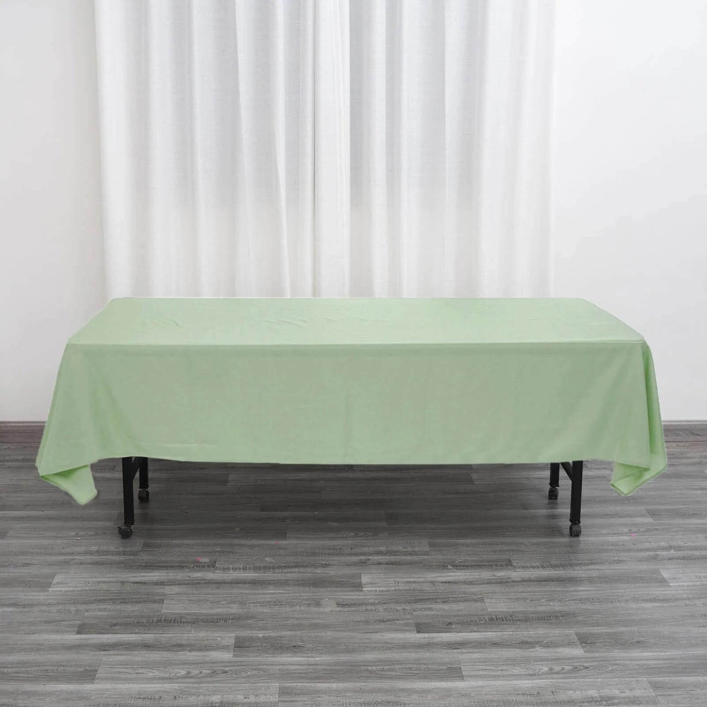 Polyester 60"x102" Rectangle Tablecloth Sage Green - Durable and Stylish Table Cover