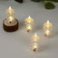 12-Pack LED Flameless Decorative Lighting Diamond Cut Warm White - Battery Operated Tealight Candles 3"
