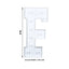 Giant LED Marquee Light Up Letter "F", White 4ft Pre-Cut Foam Board with 10 Warm White Battery Operated LEDs, Glue Gun and Sticks