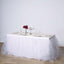 Tulle 14ft Table Skirt White - 4 Layer Pleated Tutu Chic & Soft Event Table Cover