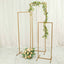 Set of 4 Gold Metal Frame Wedding Arch, Rectangular Backdrop Stand, Floral Display Frame - 3.5ft, 4.5ft, 5.5ft, 6.5ft