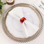 4 Pack Shiny Metallic Red Acrylic Napkin Rings