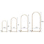 Set of 4 Gold Metal Wedding Arch Chiara Backdrop Stand Floral Display Frame With Round Top