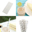 25-Pack Paper Straws White/Silver Striped - Stylish Disposable Straws for Drinks 8"