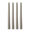12-Pack Taper Candles Premium Wax Design Taupe - Unscented Candles for Upscale Settings 10"