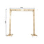 6ftx6ft Gold Square Arbor - Freestanding 6' High Over the Table Stand, Backdrop Stand with Double Frame for Floral Balloon DÃ©cor