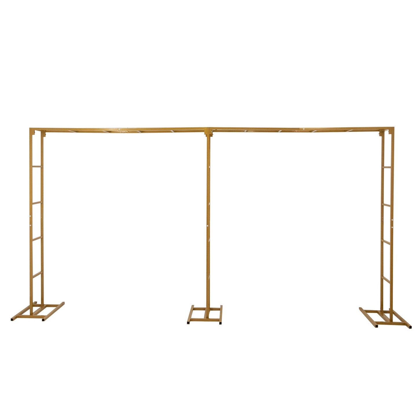 6ftx12ft Gold Rectangular Arbor - Freestanding 6' High Over the Table Stand, Backdrop Stand with Double Frame for Floral Balloon DÃ©cor