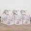 25 Pack Candy Treat Tote Boxes in French Toile Pattern - Matte Lavender and White Party Favor Gable Boxes, Cardstock Paper - 6"x3.5"x7"