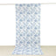 French Toile Polyester Backdrop Curtain â€“ Blue Floral 5ft x 12ft Rod Pocket Drape Panel - Backdrops