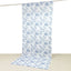 French Toile Polyester Backdrop Curtain â€“ Blue Floral 5ft x 12ft Rod Pocket Drape Panel - Backdrops