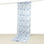 French Toile Polyester Backdrop Curtain â€“ Blue Floral 5ft x 12ft Rod Pocket Drape Panel - Backdrops