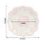 25-Pack Paper Dinner Plates in White Pink Damask Floral Pattern & Scallop Rim - Stylish Disposable 300GSM Floral Party Plates 10"