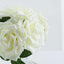 24 Roses 5" Ivory Artificial Foam Flowers With Stem Wire and Leaves