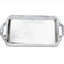 12-Pack Display Trays Party Favor Rectangular Design Silver - Mini Serving Platters for Candy and Desserts 4"