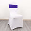 5 Pack Spandex Chair Sashes Purple with Gold Rhinestone Buckles - Reusable Four-Way Stretch Sash Bands 5"x14"