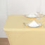 Stretch Spandex 6ft Rectangle Tablecloth Champagne - Durable Form-Fitting Table Cover