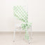 5 Pack Polyester Chair Sashes Sage Green/White Buffalo Plaid - Durable & Reusable Chair Bows 6"x108"