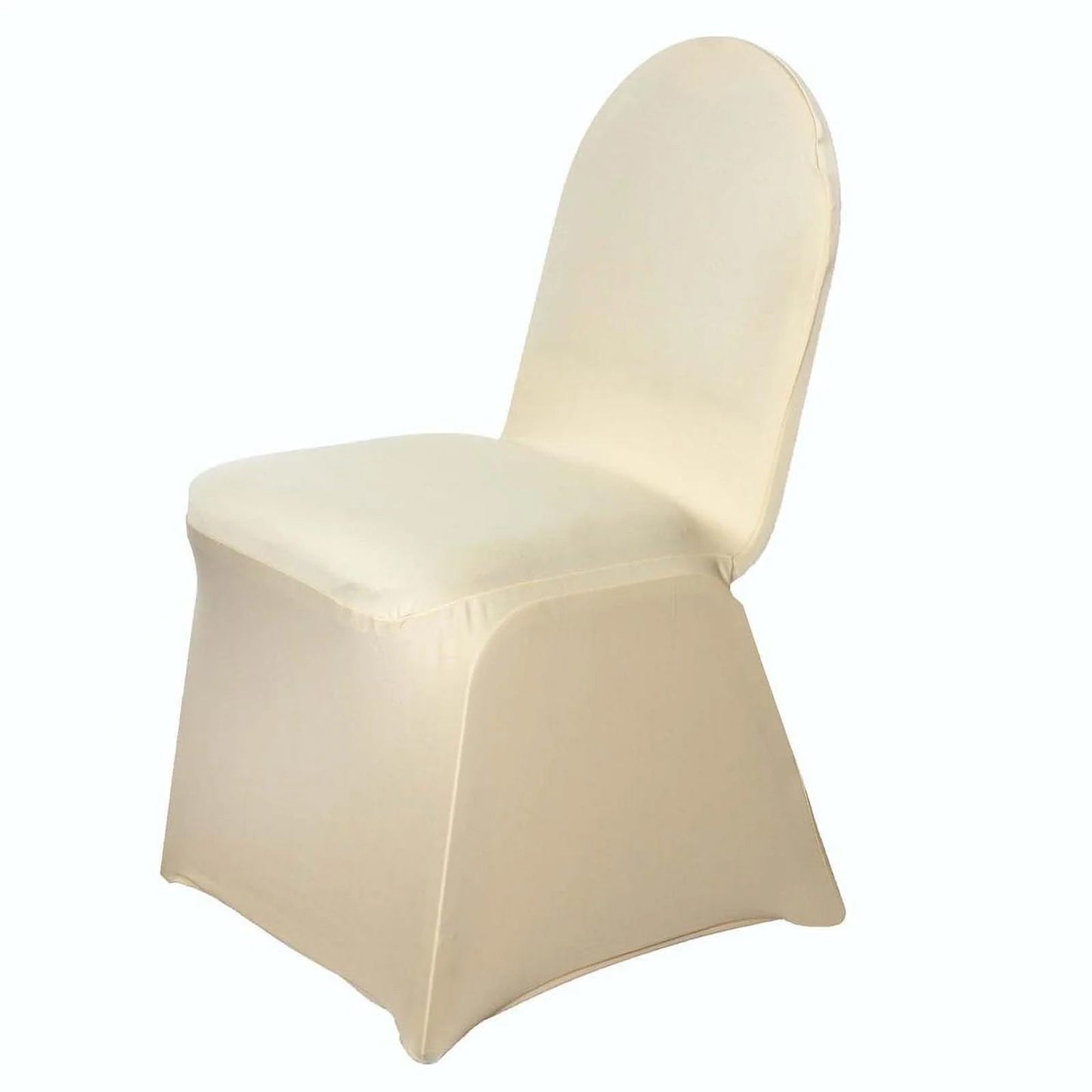 10 Pack Spandex Chair Covers for Banquet Chairs Champagne - Durable Reusable Stretch Slip-On Covers