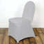 Spandex Chair Cover for Banquet Chairs Silver - Stretch 160GSM Fabric with Slip-On Slipcover