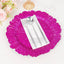 6-Pack Acrylic Plastic Round Charger Plates 13" in Fuchsia with Reef Design, Dinner Charger Tableware