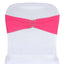 5 Pack Stretch Spandex Chair Sashes Fuchsia - Fitted Finish Two Ply Heavy Duty Chair Bands 5"x12"
