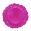 6-Pack Acrylic Plastic Round Charger Plates 13" in Fuchsia with Reef Design, Dinner Charger Tableware