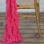 Chiffon Chair Sash with Curly Design Fuchsia - Stylish Chair Decorations