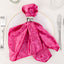 5 Pack Premium Crushed Velvet 20"x20" Napkins Fuchsia - Rich & Textured Finish Dinner Napkins