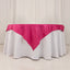 Lamour Satin 54"x54" Table Overlay Square Tablecloth Fuchsia - Durable & Silk-Like Table Cover