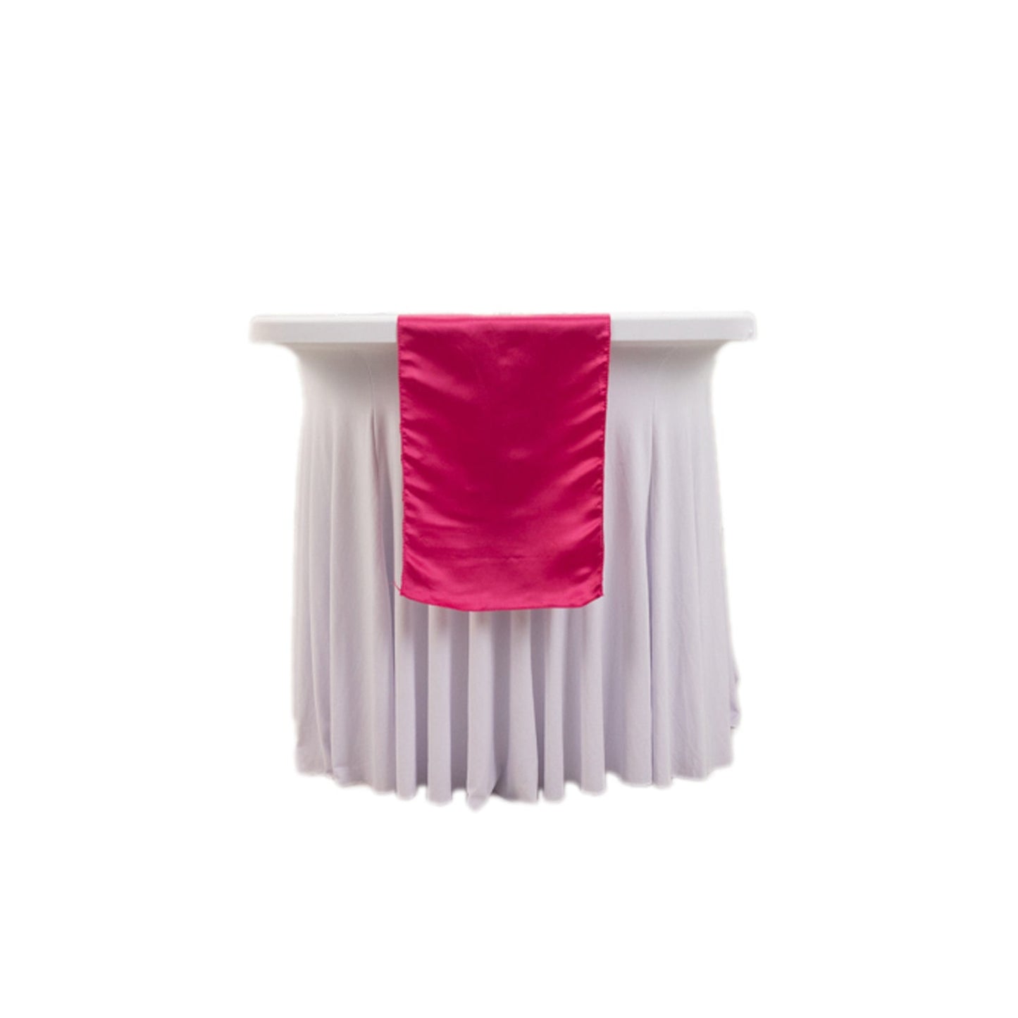 Lamour Satin 12"x108" Table Runner Fuchsia - Smooth & Lustrous Finish
