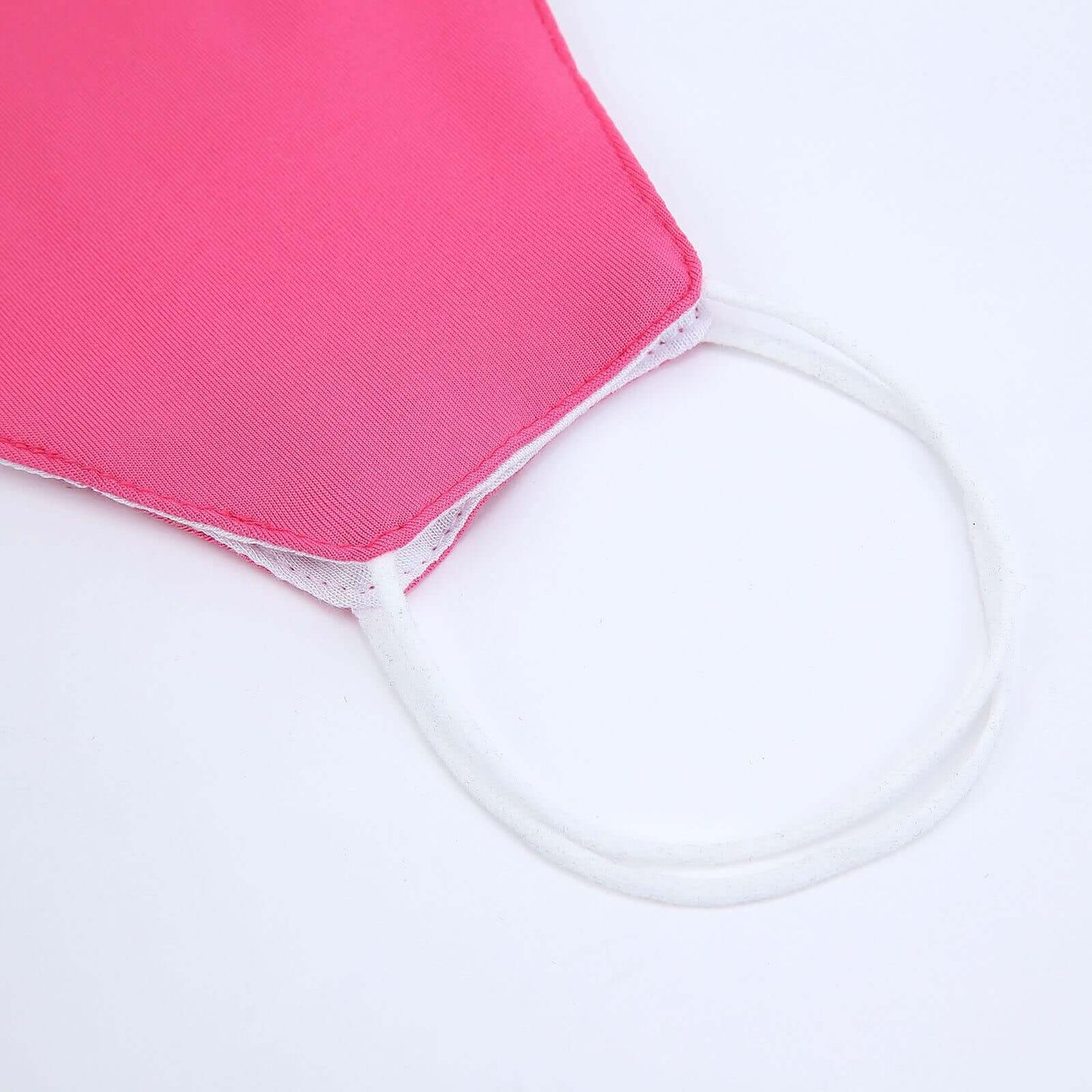 5 Pack 2 Ply Fuchsia Ultra Soft 100% Organic Cotton Face Masks, Reusable Fabric Masks With Soft Ear Loops