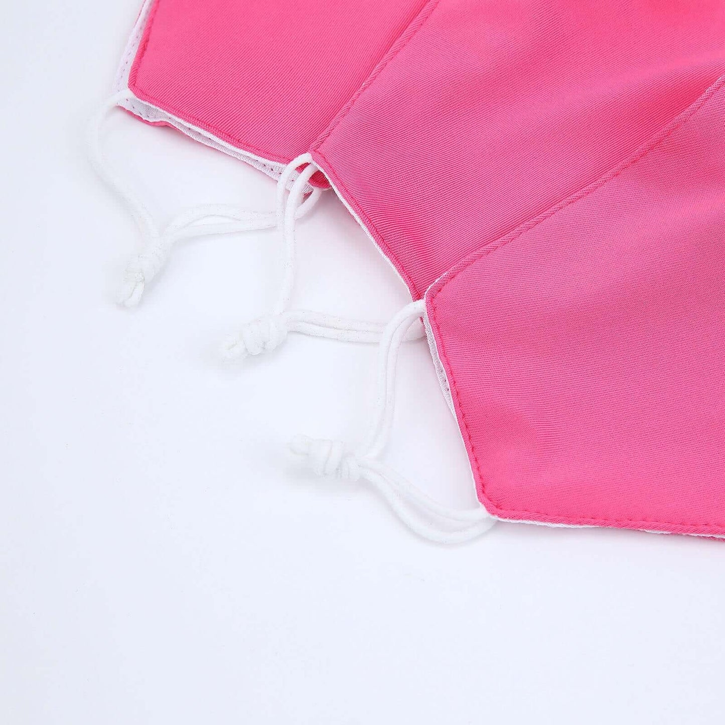 5 Pack 2 Ply Fuchsia Ultra Soft 100% Organic Cotton Face Masks, Reusable Fabric Masks With Soft Ear Loops