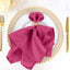 5 Pack Polyester 20"x20" Napkins Fuchsia - Wrinkle Resistant & Easy Care Cloth Napkins