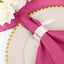 5 Pack Polyester 20"x20" Napkins Fuchsia - Wrinkle Resistant & Easy Care Cloth Napkins