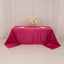 Lamour Satin 90"x132" Rectangle Tablecloth Fuchsia - Soft & Silk-Like Seamless Table Cover